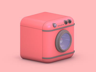 Bosch toyz washer 3d c4d cinema4d machines motion pink realistic render toys