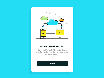 Files Downloaded (Sketch Freebie) cloud download data download downloading files graphic icon sketch sycing ui