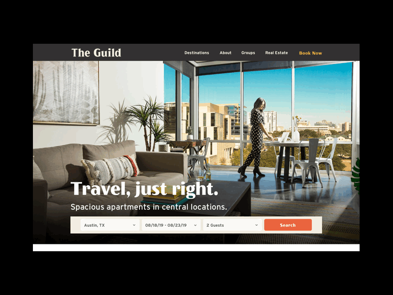 Website & Booking Engine Homepage booking hotels travel uidesign uxdesign web webdesign website