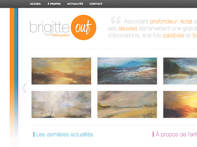 Brigitte Ouf artist blue orange painter website