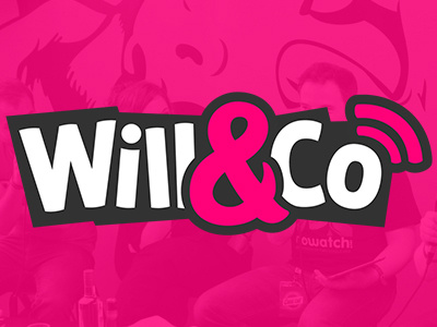 Will&Co entertainment fun humor logo pink podcast radio show