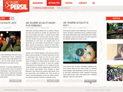 Madame Persil beige design horizontal pro red webdesign website