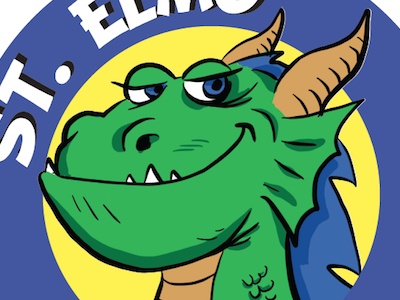 St. Elmo Dragon logo design procreate