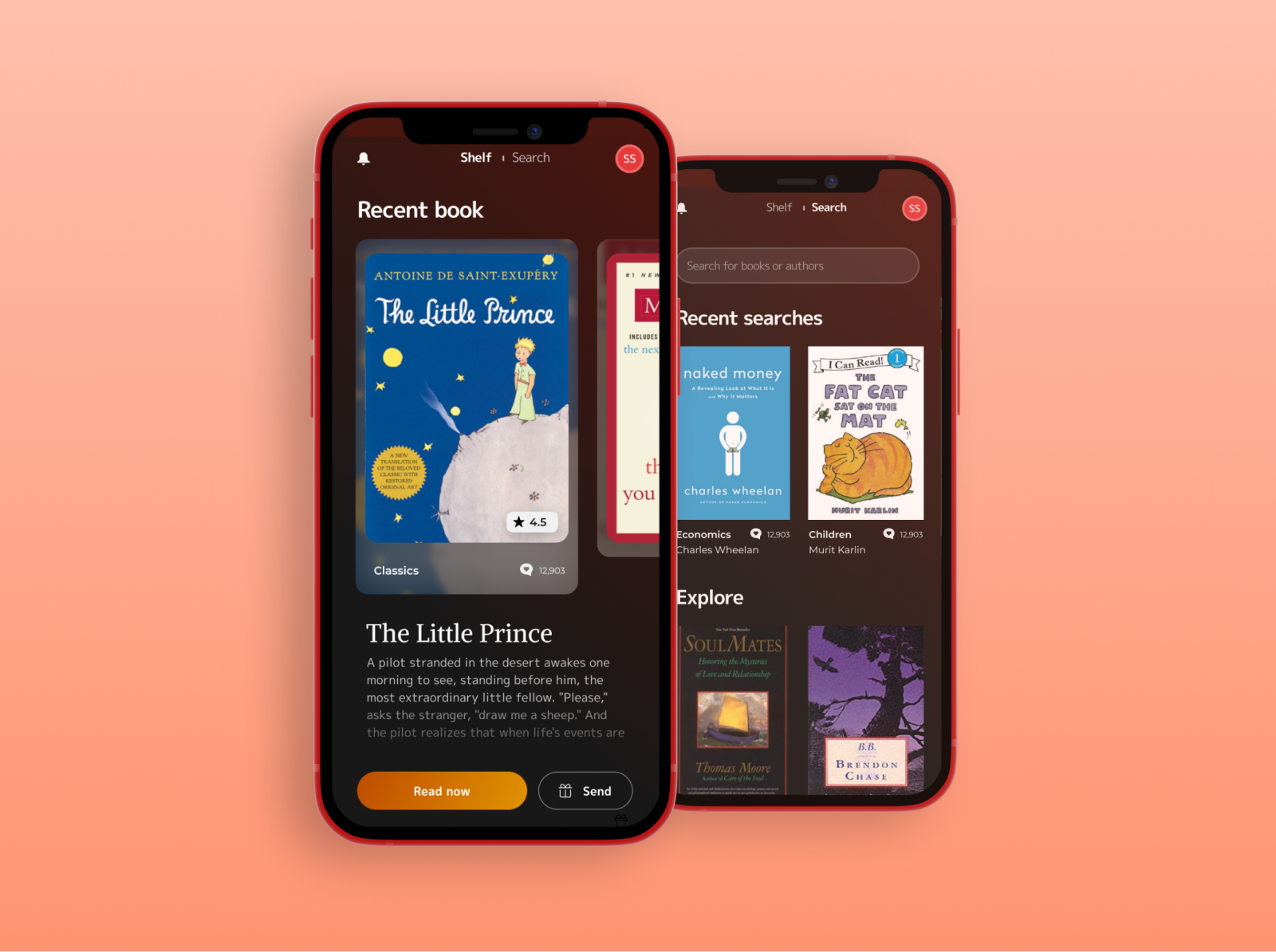 Light book application by Stefanie on Dribbble