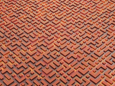 Niolce 3d abstract brick bricks digital grid maze modo pattern texture