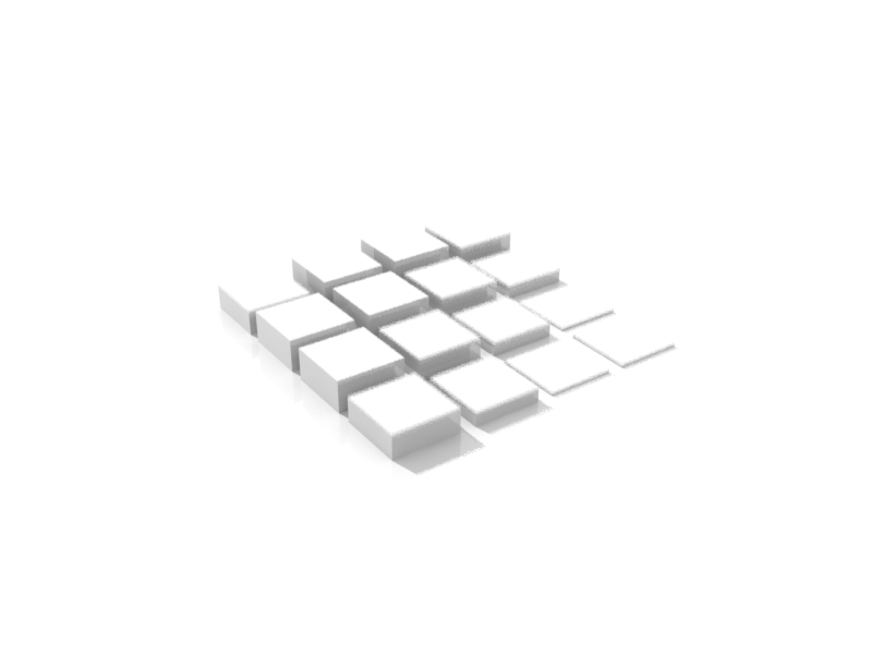 Cube Grid 3d cubes cycle elevate grid loading loop minimal modo white