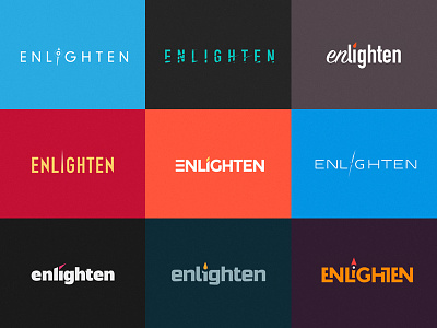 Logo Explorations enlighten logo logos type type treatment