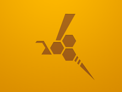 Mr. Vector Bee bee hexagon logo