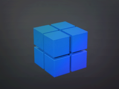 Cube Motion GIF animation cube cubes geometric gif infinite loading loop modo motion rearrange