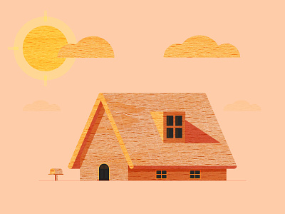Wooden House (Wood work) design graphic graphics house illustration motion woodwork