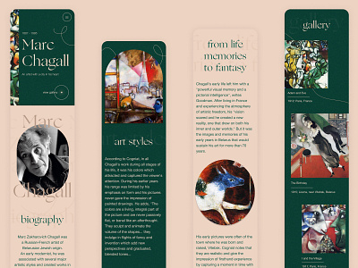 Marc Chagall × Educational website art artist chagall design mobile painter ui ux web