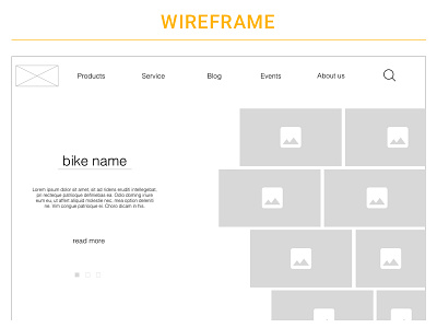 King Kog Wireframe cycle design desktop online shop shopping website young