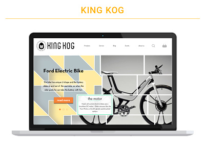 King Kog Web Site cycle design desktop online shop shopping website young