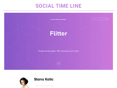 Social Time Line design desktop layout publication website
