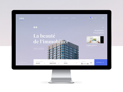 Real Estate Website #1 – First screen