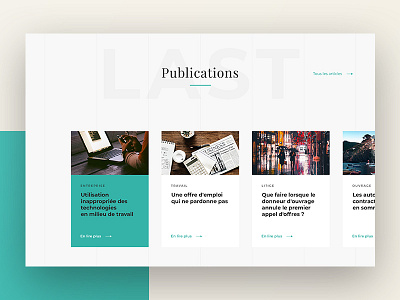 NR – Extract from the website article card lawyer minimalism modern news publication ui ux webdesign