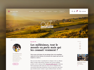 Wine distributor #5 – Article page article article page content ecommerce editorial header news social media story ui vine wine