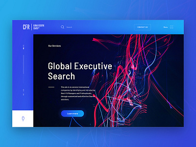 CFR Concept Hero – Version A blue cfr choice hero landing page modern network office search slider ui webdesign