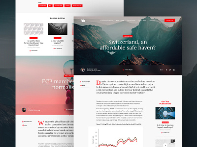 Unigestion #3 – Article Layout Exploration article header article page clean editorial design hero layout light modern news read switzerland ui webdeisgn