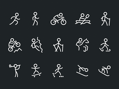 Sport Icons bike icon icon pack icon set ios line icons outline icons run icon sport icons walk icon
