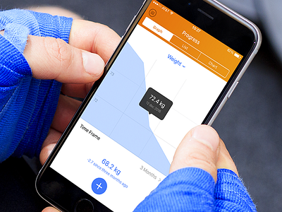 Mobile Progress Screen analytics app chart data fitness graph ios mobile statistics ui ux