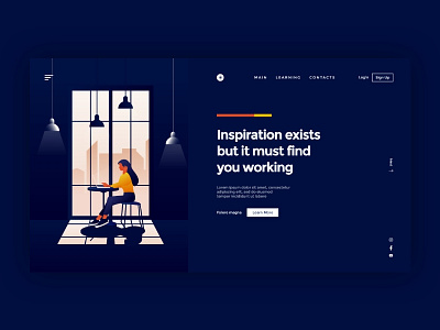 Landing Page for Creative Worker Concept