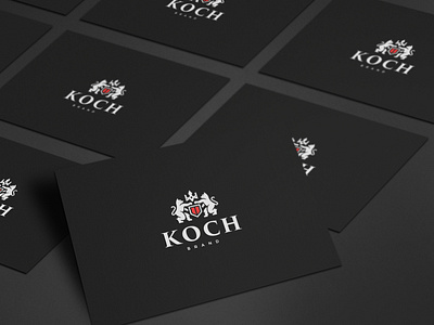 Heraldry Cat Logo on Business Card