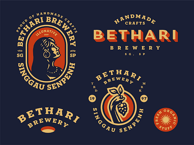 Bethari Brewery brewery buylogo classic fresh girl logo logodesign retro vintage woman