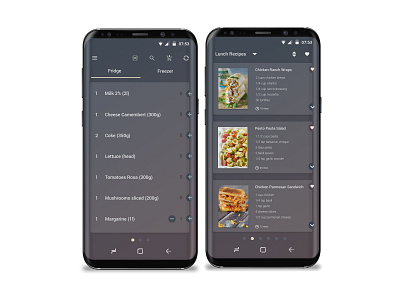 Fridge and recipe app