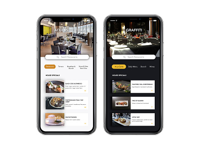 Restaurant directory app ios app design iphone app design ui ux