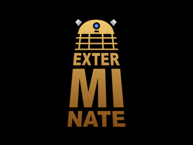 Dalek dalek doctor who text typography vector