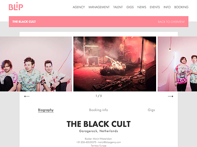 BLiP Agency - The black cult agency artist booking design development music profile web