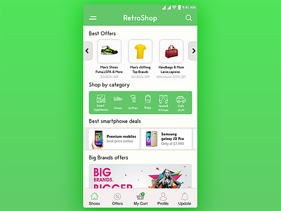 Ecommerce Shoping App UI design