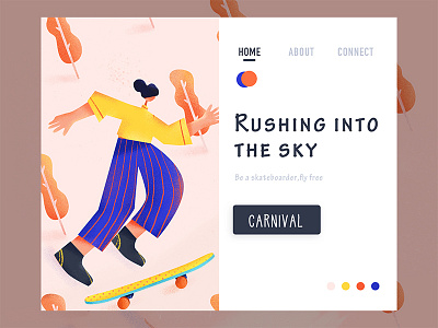 Skateboard girl design illustration