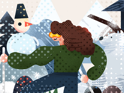 winter detal animation app branding design illustration illustrator minimal typography website