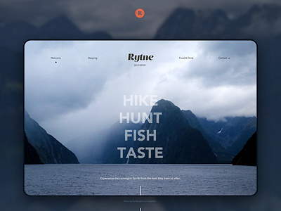 Rytne website brand design branding fjord hotel booking norway tourism ui uidesign webdesign website