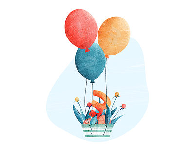 3 Dribbble invitations 插图，插画，illustration