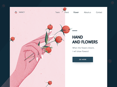 手与鲜花（3）--Hand and flowers（3）