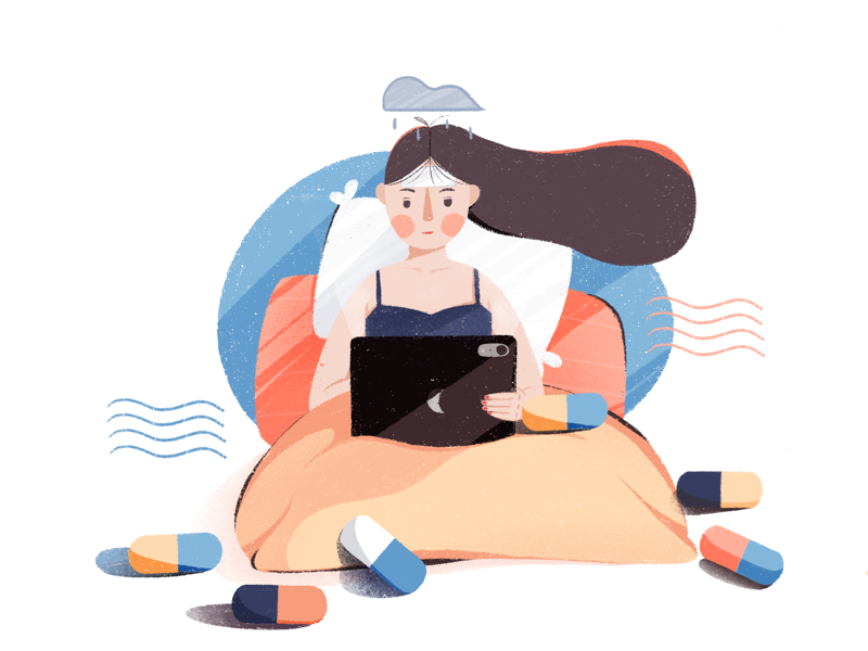 日常-生病（Daily life - sick） by 木木夕 for Nice100Team on Dribbble