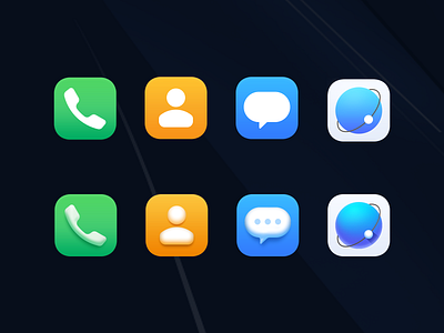 Icon 1 blue browser contact earth effects green icon illustration message orange phone planet theme ui design ux