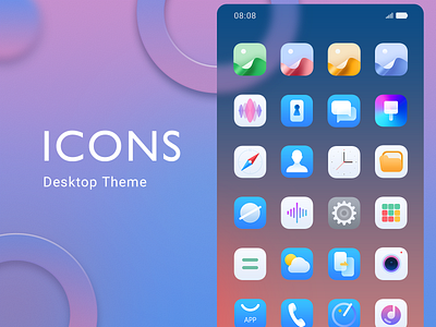 Theme Lcon app blue browser contact design earth green icon illustration logo orange phone planet theme ui ui design ux