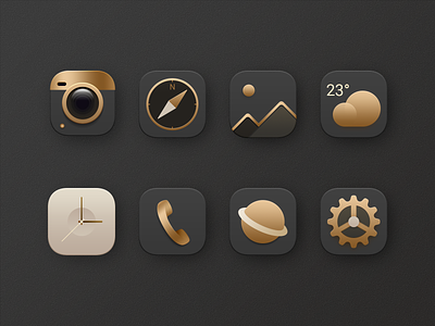 Black Gold Icon