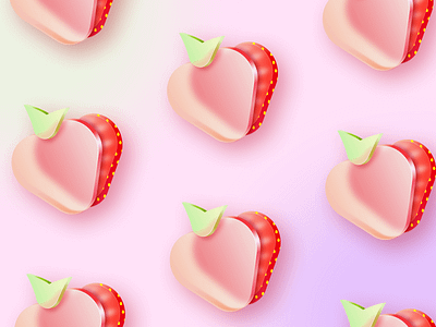 Strawberry app art color design flat flow food fruit galss green icon illustration planet red strawberry theme tree ui ux yellow