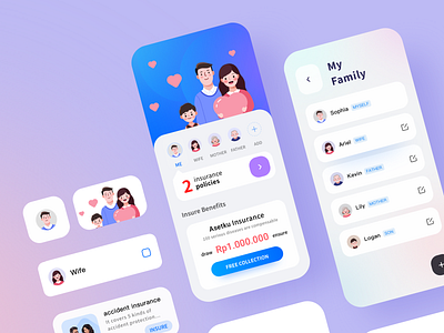 App-Desigh app app design application blue branding card clean design finance financial management icon illustration insurance learning logo mobile molecule site ui ux