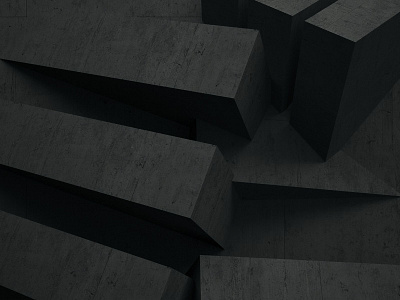 Concrete 3d abstract c4d cgi concrete dark shapes stone texture wall