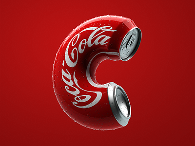 36DaysOfType - CocaCola 36days c 36daysoftype 3d alphabet can cinema4d cocacola coke gci typography