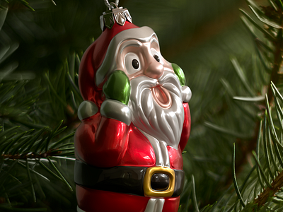 3d Christmas Decoration Santa Toy Dribbble