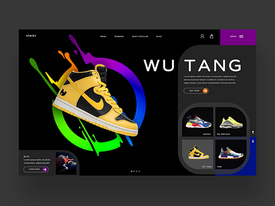 StackZ - Wu Tang Edition Concept graphic design graphics nike photography sneakers trainers ui design uiux ux design web design