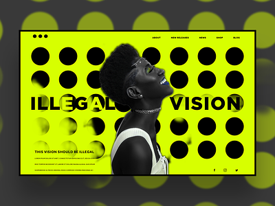 Illegal Vision graphic design landing page photography ui ui design ux ux design web design