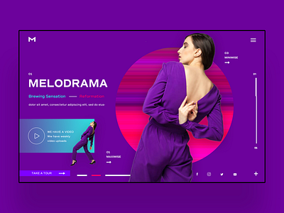 Melodrama web landing page design graphic design logo design ui ui design ux ux design web design